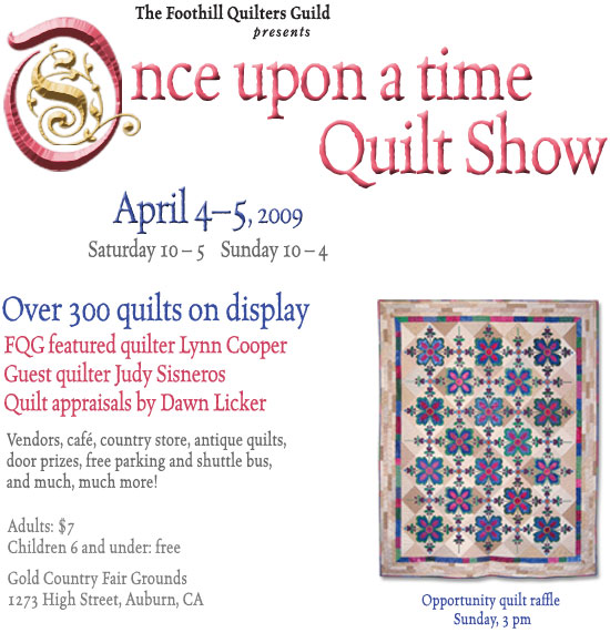 once upon a time quilt show banner