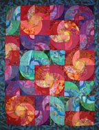 radiant suns artistic quilt